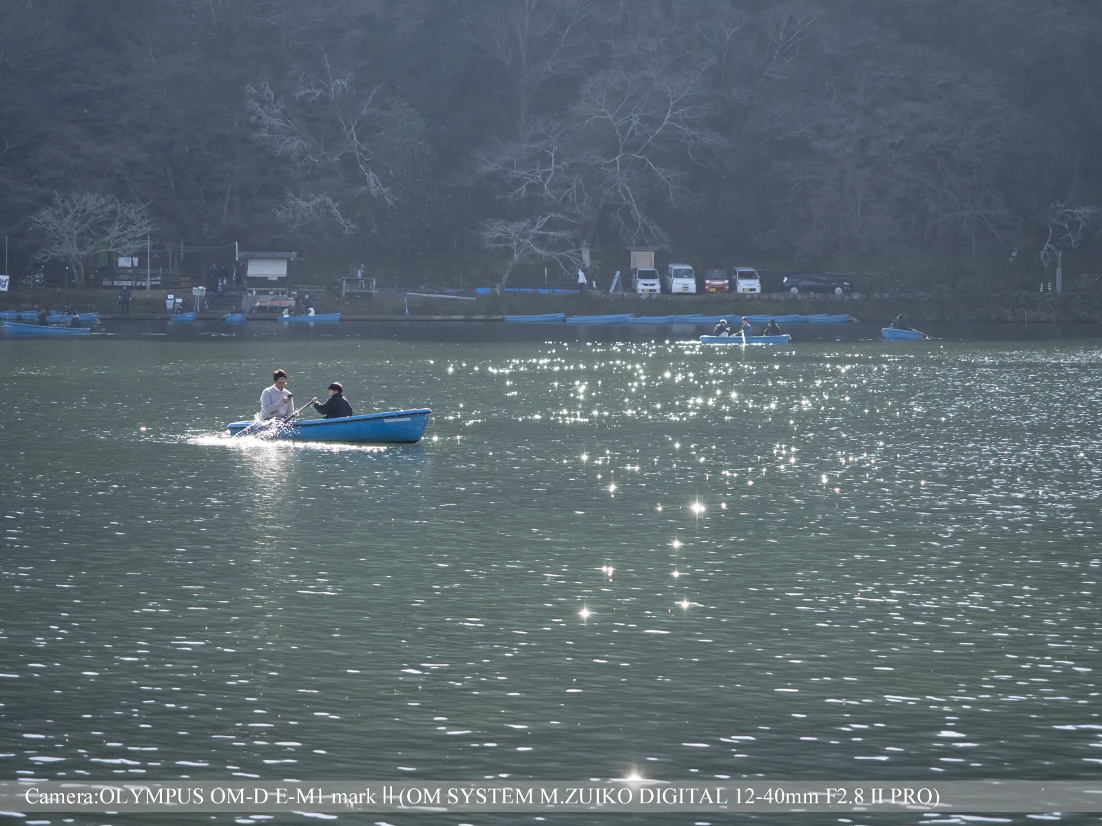 大堰川でのボート遊び
