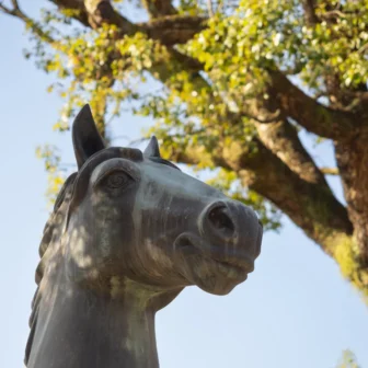 藤森神社（神馬像）